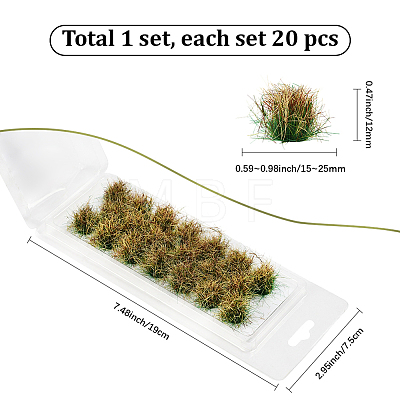 Resin Mini Grass Tufts AJEW-WH20120-10B-02-1