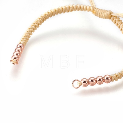 Nylon Cord Braided Bead Bracelets Making BJEW-F360-FRG12-1