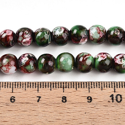 Baking Paint Glass Beads X1-DGLA-N003-8mm-A09-1