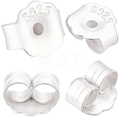 6 Pairs 925 Sterling Silver Friction Ear Nuts STER-BBC0009-59-1