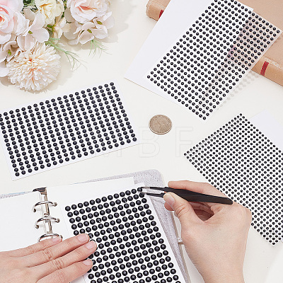 4 Sheets 4 Styles Acrylic Imitation Pearl Stickers Paper Sheets for Craft DIY-SP0002-64D-1