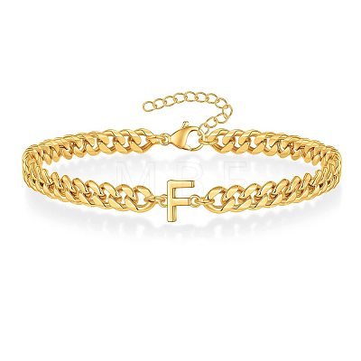Letter 304 Stainless Steel Link Bracelets FS-WG7830E-05-1