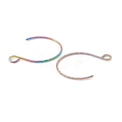 Rainbow Color Ion Plating(IP) 316 Surgical Stainless Steel Earring Hooks STAS-D183-03M-01-1