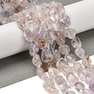 Natural Amethyst Beads Strands G-P497-01E-60-1