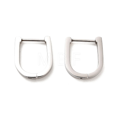 202 Stainless Steel Hoop Earrings EJEW-C076-06F-P-1