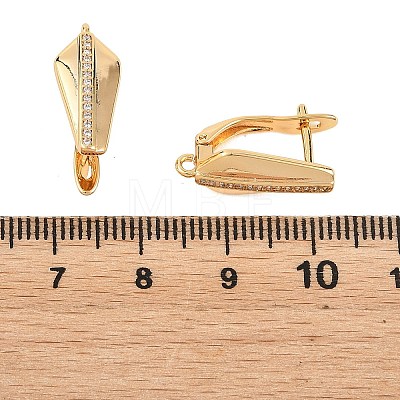 SHEGRACE Brass Micro Pave Cubic Zirconia Hoop Earring Findings XGRQ79873-950G-1
