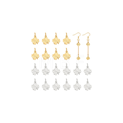 40Pcs 2 Colors Brass Charms KK-BC0014-04-1