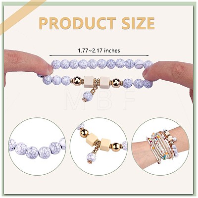 11Pcs Boho Seed Beads Stretch Bracelets Set JB737A-1