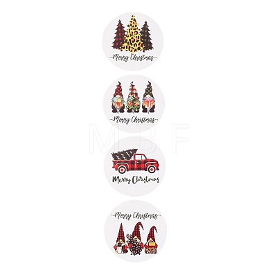 4 Styles Christmas Themed Paper Stickers DIY-L051-006A-1