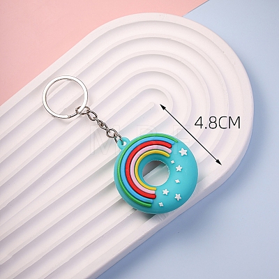 Rainbow Donut PVC Bag Keychain PW-WG14CEE-04-1