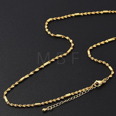 Brass Singapore Chains Necklaces for Women NJEW-D302-38G-1