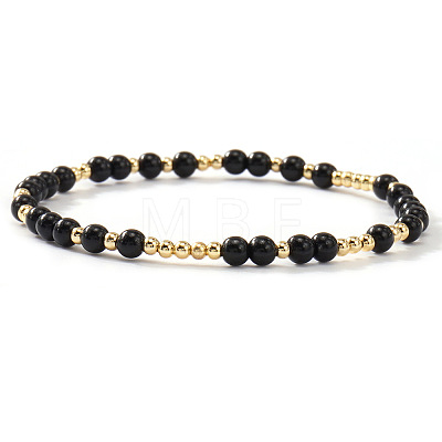 Plastic & Brass Beaded Stretch Bracelet for Women JP1152-11-1