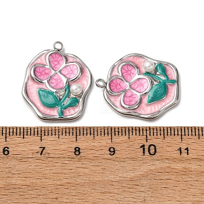 304 Stainless Steel Enamel Pendants STAS-P406-26A-P-1
