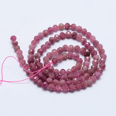 Natural Tourmaline Beads Strands G-J369-24-4mm-1