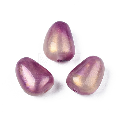 Opaque Acrylic Beads X-MACR-N009-021-1