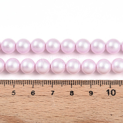 Baking Painted Pearlized Glass Pearl Bead Strands HY-N002-8mm-C03-1