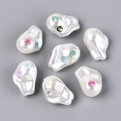 Baroque Style ABS Plastic Imitation Pearl Beads SACR-T017-78A-1