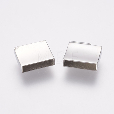 304 Stainless Steel Magnetic Clasps with Glue-in Ends STAS-G136-02P-1