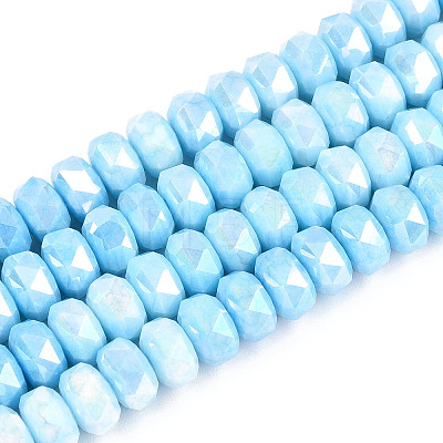 Anti-Tarnish Electroplate Glass Beads Strands GLAA-T025-8mm-11C-1