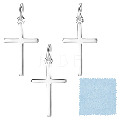 4Pcs Rack Plating 925 Sterling Silver Pendants STER-BBC0009-32-1