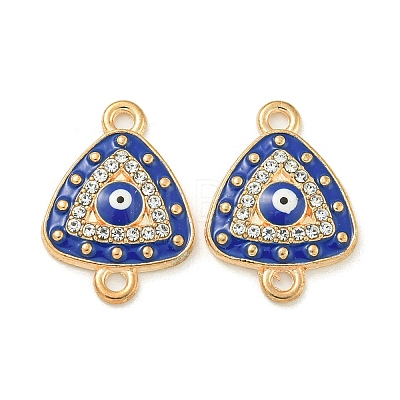 Alloy Blue Enamel Connector Charms ENAM-S003-02G-1