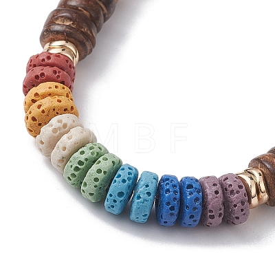 Coconut Beaded Bracelets BJEW-JB10077-01-1