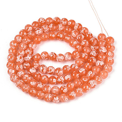 Baking Paint Glass Beads X1-DGLA-N015-8mm-04-1
