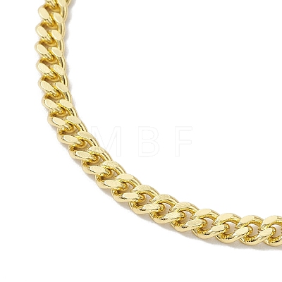 Brass Curb Chain Anklets AJEW-AN00582-1