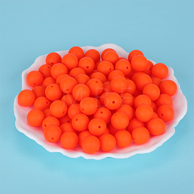 Round Silicone Focal Beads SI-JX0046A-08-1