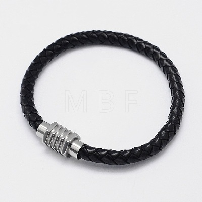 Mixed Braided Leather Cord Bracelets BJEW-I199-M-1