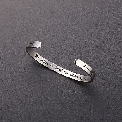 Stainless Steel Cuff Bangle for Women CR8784-5-1