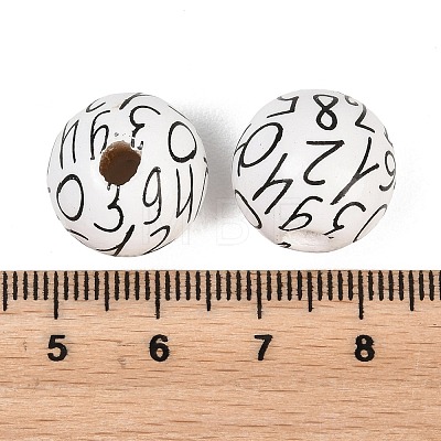 Printed Wooden Beads WOOD-T034-01B-1