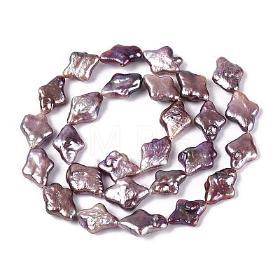 Natural Baroque Keshi Pearl Beads Strands PEAR-S022-01A-1
