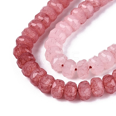 Imitation Jade Crackle Glass Beads Strands GLAA-N068-01A-A04-1