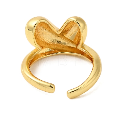 Brass Open Cuff Rings for Women RJEW-A048-24G-1