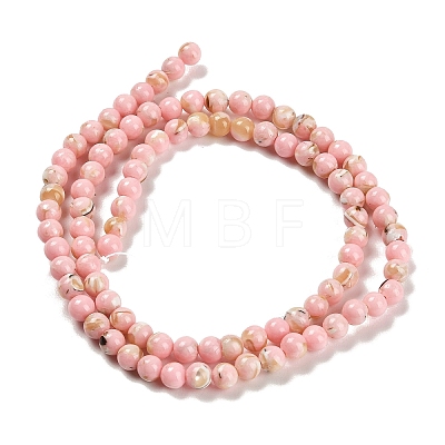 Assembled Synthetic Stone and Trochus Shell Beads Strands G-B128-08A-03-1