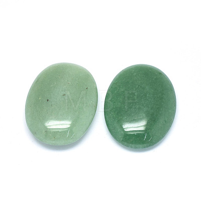 Natural Green Aventurine Oval Palm Stone G-P415-55A-1