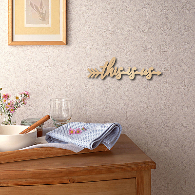 Laser Cut Unfinished Basswood Wall Decoration WOOD-WH0113-093-1
