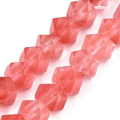 Cherry Quartz Glass Beads Strands G-T138-30-1