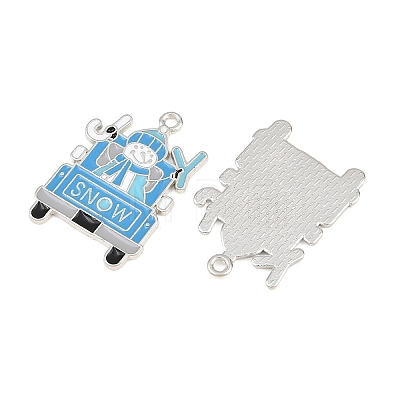 Rack Plating Alloy Enamel Pendants AL-CBA2B10-05P-03-1