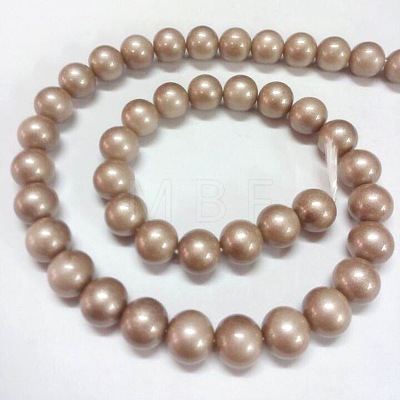 Eco-Friendly Round Baking Paint Glass Beads Strands HY-A003-4mm-RV48-1