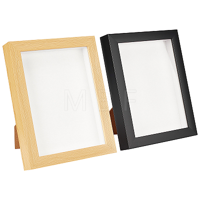 ARRICRAFT 2 Sets 2 Color Natural Wood Photo Frames DIY-AR0001-45-1