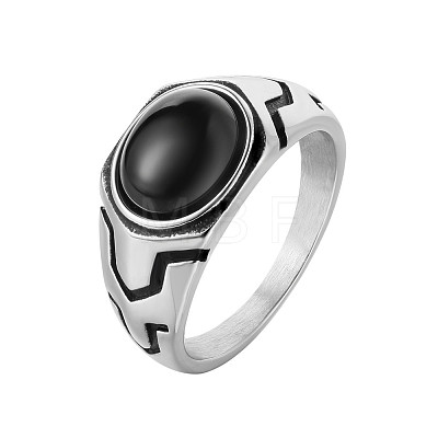 316L Surgical Stainless Steel and Resin Finger Rings for Men FS-WG3E90C-16-1