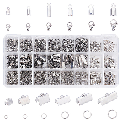 Unicraftale 1410Pcs Stainless Steel Findings Kits for DITY Jewelry Making DIY-UN0002-49P-1