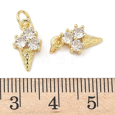 Brass Micro Pave Cubic Zirconia Pendants KK-Z120-44G-1