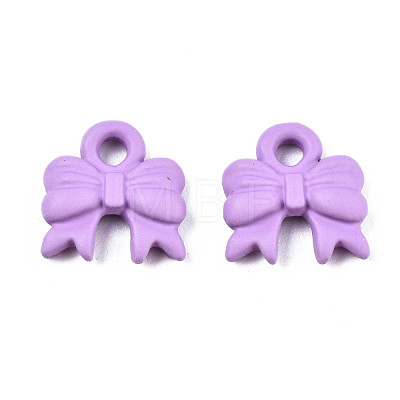 Spray Painted Alloy Charms PALLOY-T075-122B-RS-1