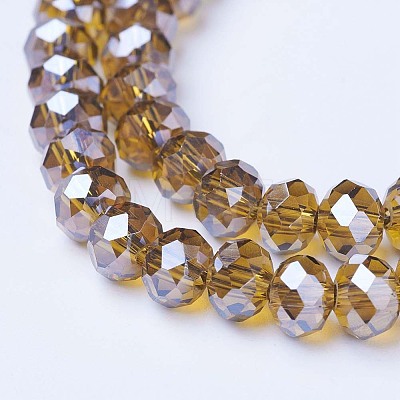 Electroplate Glass Beads Strands EGLA-A034-T6mm-A12-1