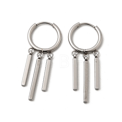 Stick 304 Stainless Steel Chandelier Earrings EJEW-L309-02A-P-1