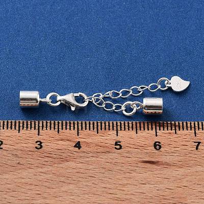 925 Sterling Silver Curb Chain Extender STER-G039-04C-S-1