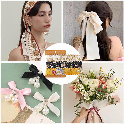1 Set Polyester Flower Printed Ribbon OCOR-CY0002-38A-1